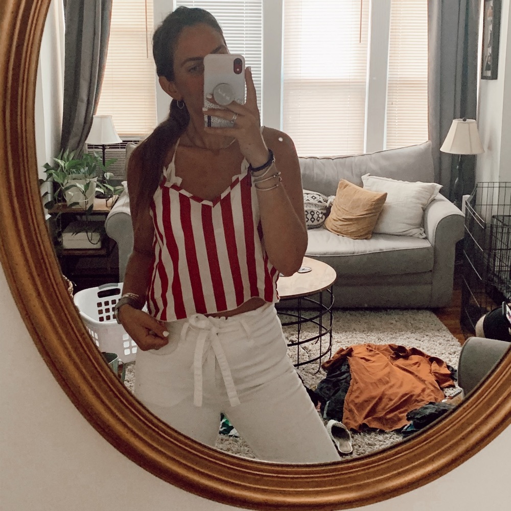 Striped crop top